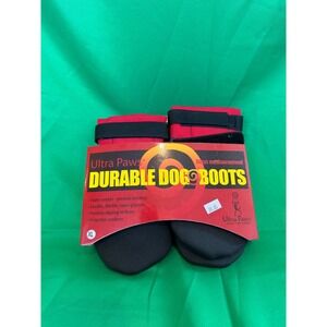 Ultra Paws Durable Dog Boots Red Black XL 303D-RXL Protective Pet Footwear